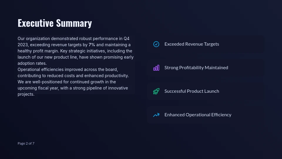 Quarterly Executive Board Review