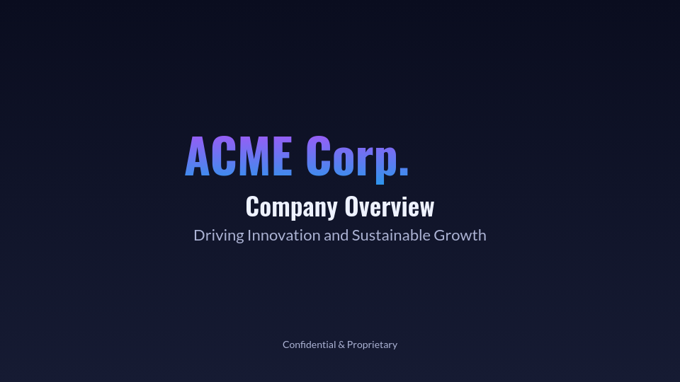 Modern Enterprise Performance Brief