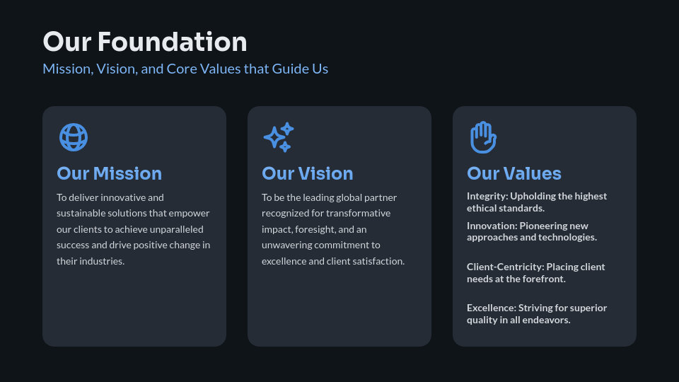 Professional Corporate Identity Summary