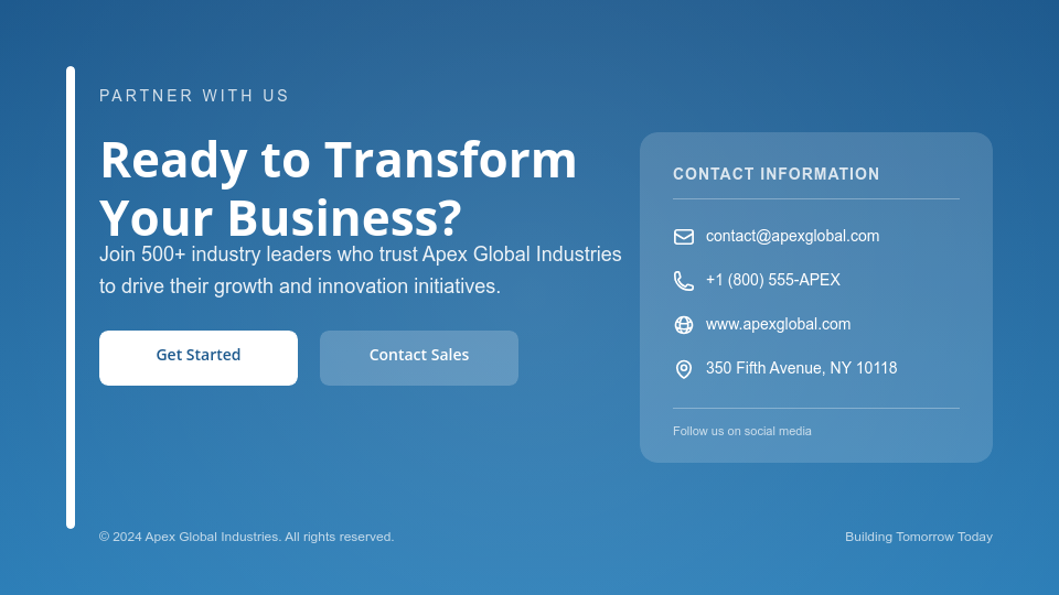 Strategic Corporate Profile & Growth Vision