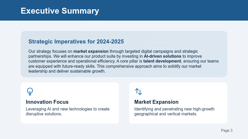 Strategic Business Growth Roadmap