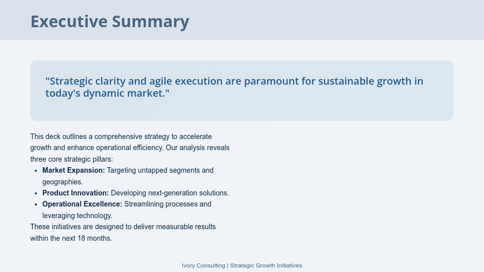 Strategy Roadmap & Execution Framework