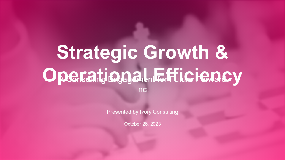 Strategic Business Advisory Roadmap