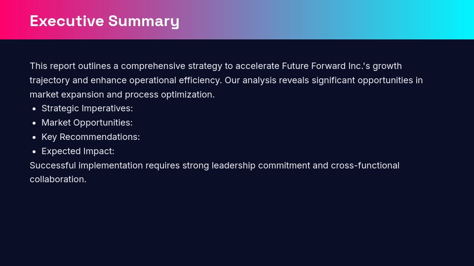 Strategic Business Advisory Roadmap