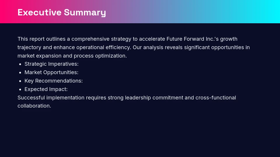 Strategic Business Advisory Roadmap