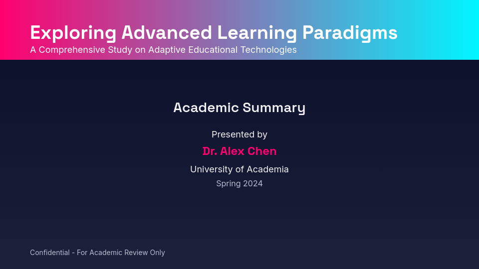 Comprehensive Academic Research Summary