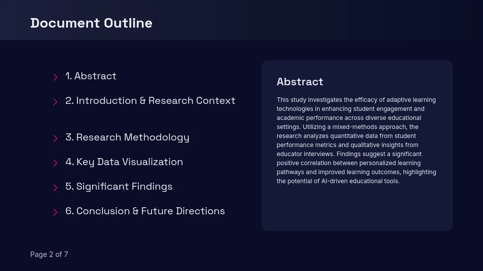 Comprehensive Academic Research Summary