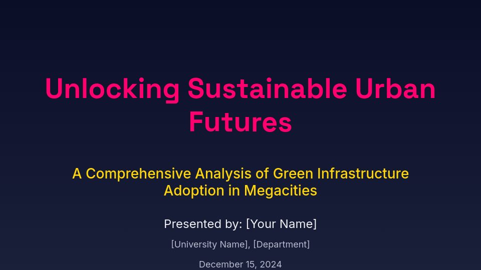 Student Thesis Defense Roadmap