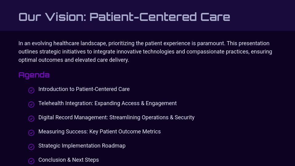 Modern Patient Care Delivery Strategy