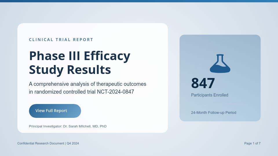Clinical Trial Research Results Summary