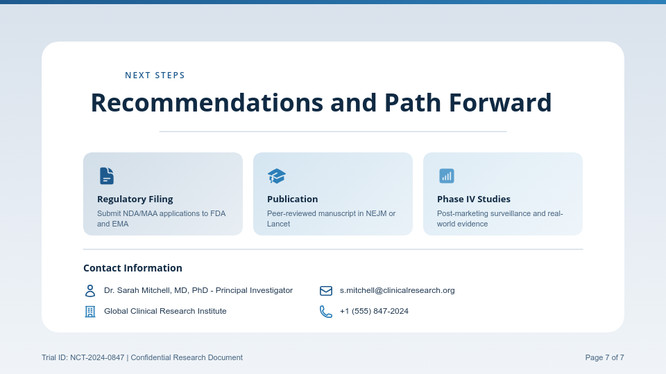 Clinical Trial Research Results Summary