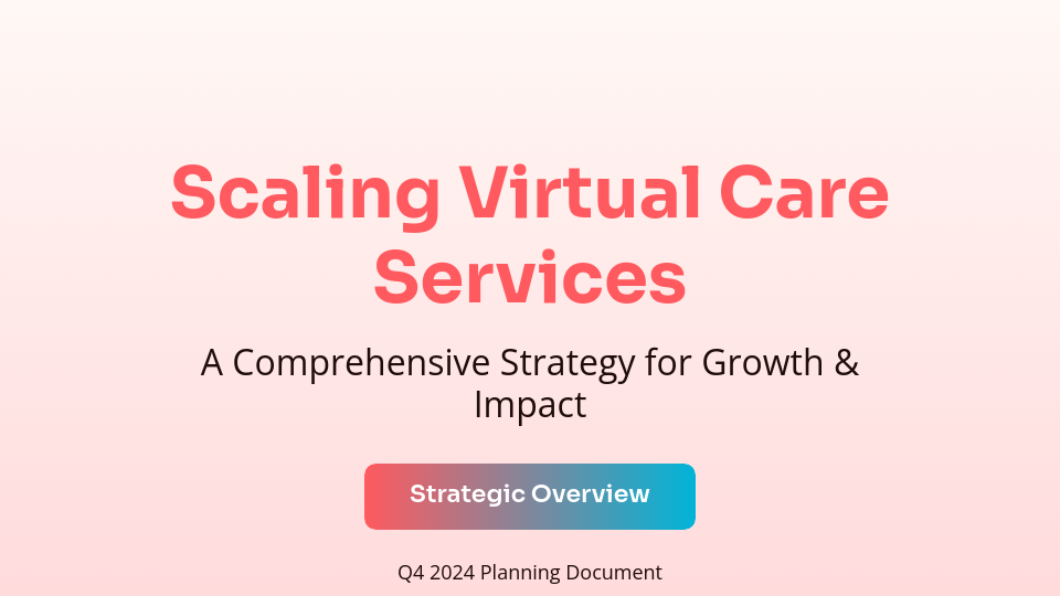 Telehealth Service Expansion Strategy