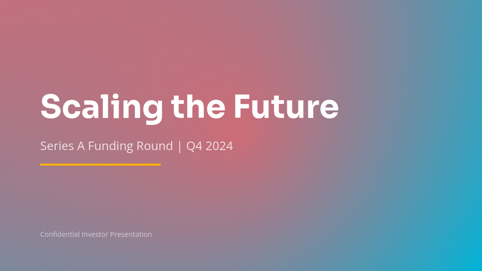 Strategic Series A Fundraising Deck