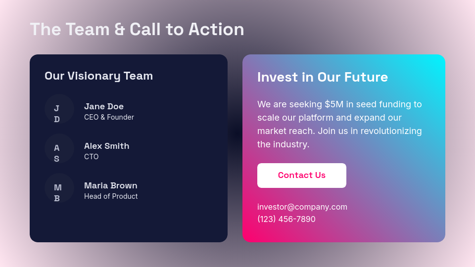 High-Growth Startup Pitch