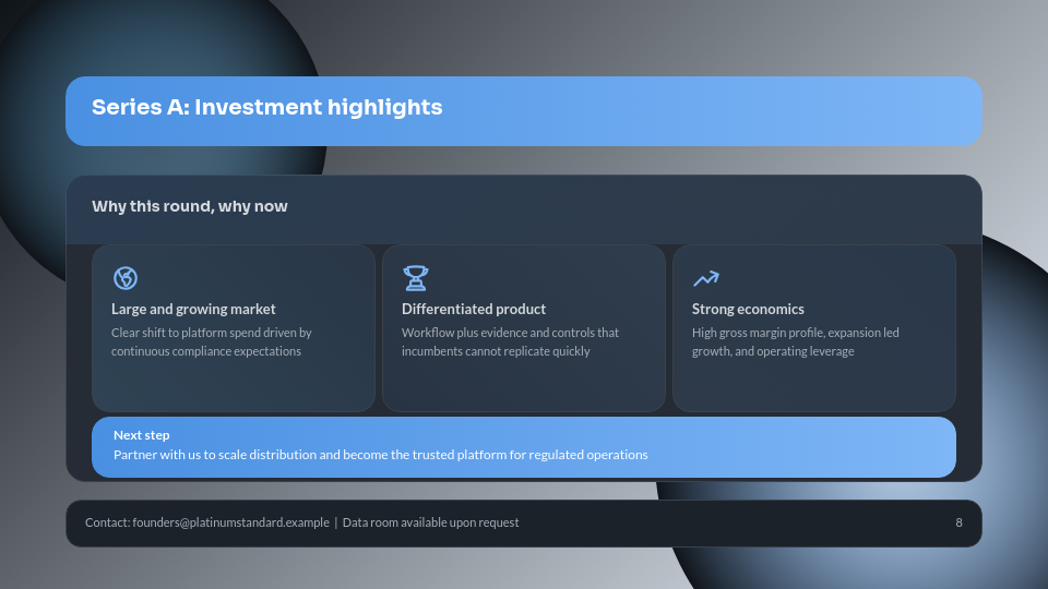 Series A Capital Growth Pitch