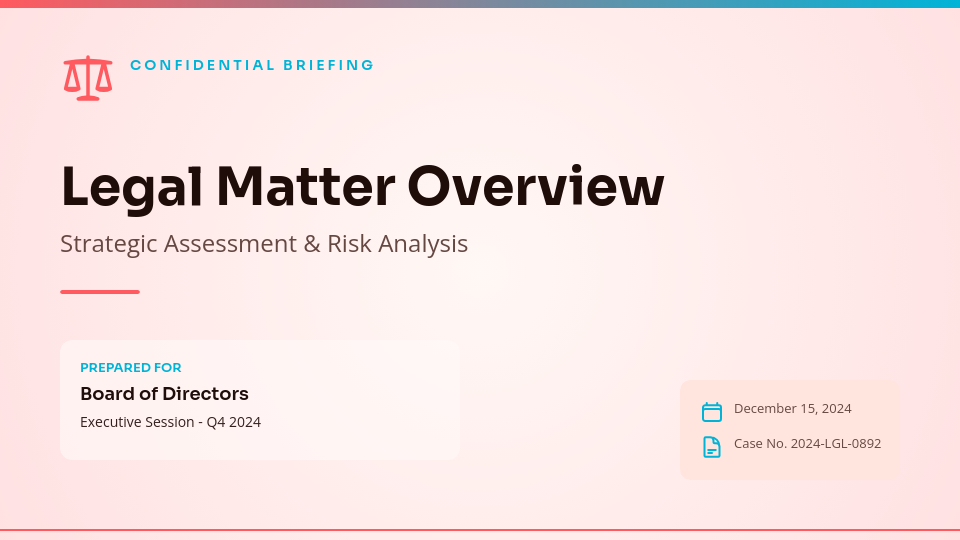 Corporate Legal Strategy Briefing
