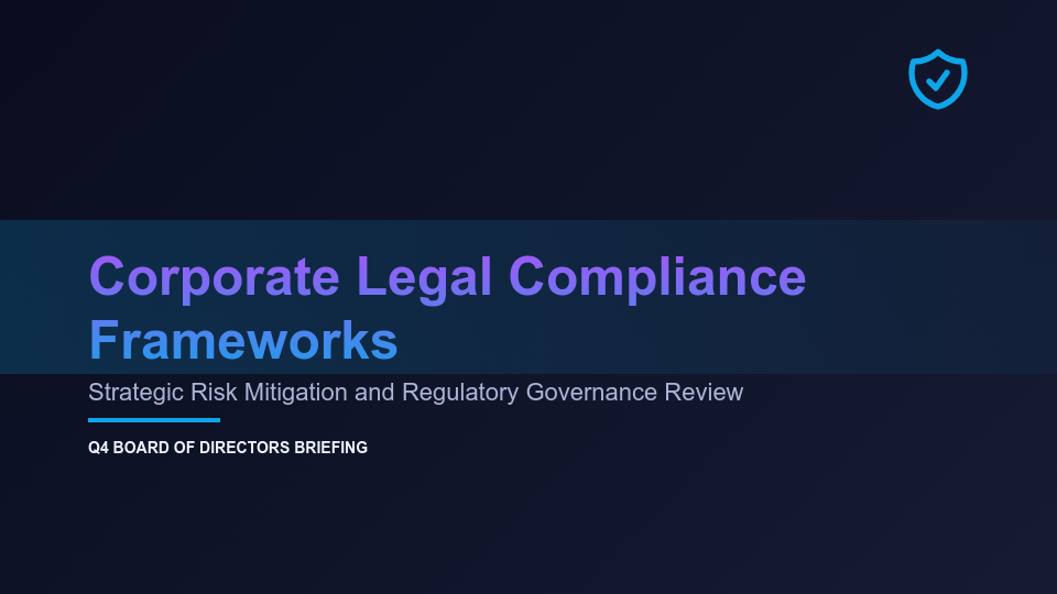 Corporate Compliance & Regulatory Oversight