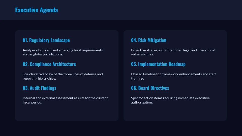 Corporate Compliance & Regulatory Oversight