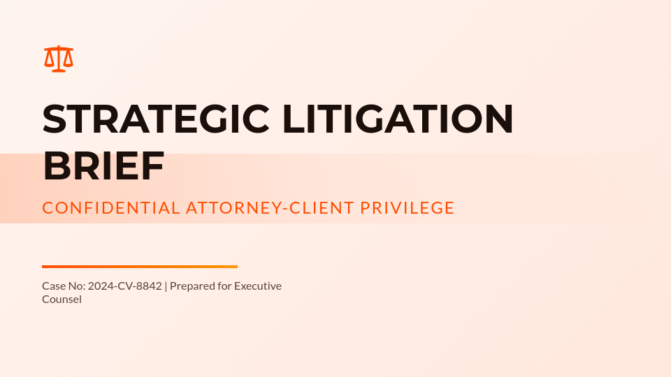 Comprehensive Litigation Strategy Deck