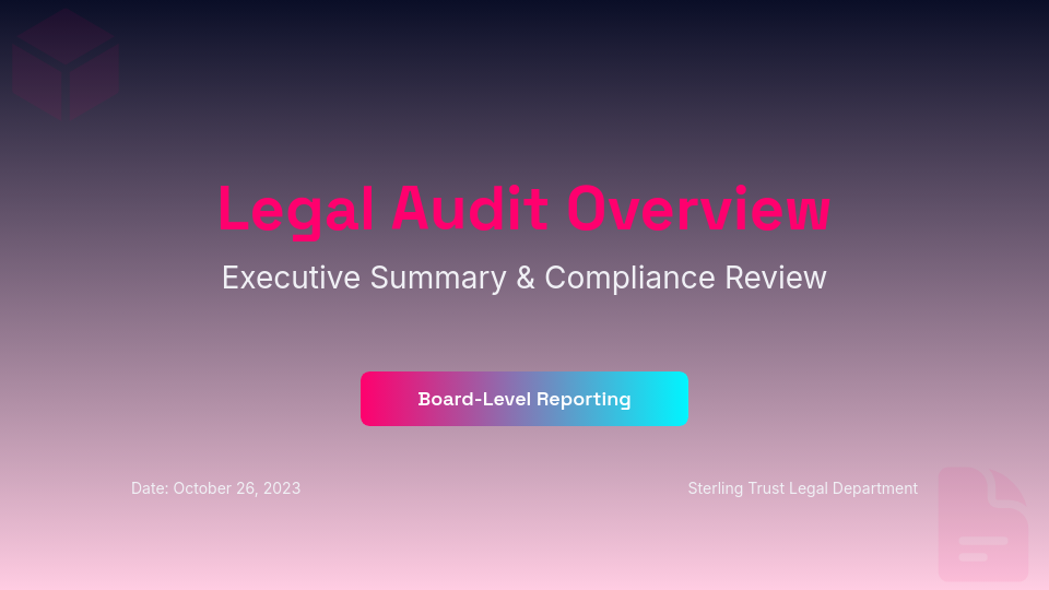 Regulatory Compliance Audit Review