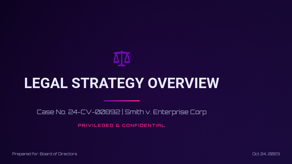 Corporate Litigation Case Strategy