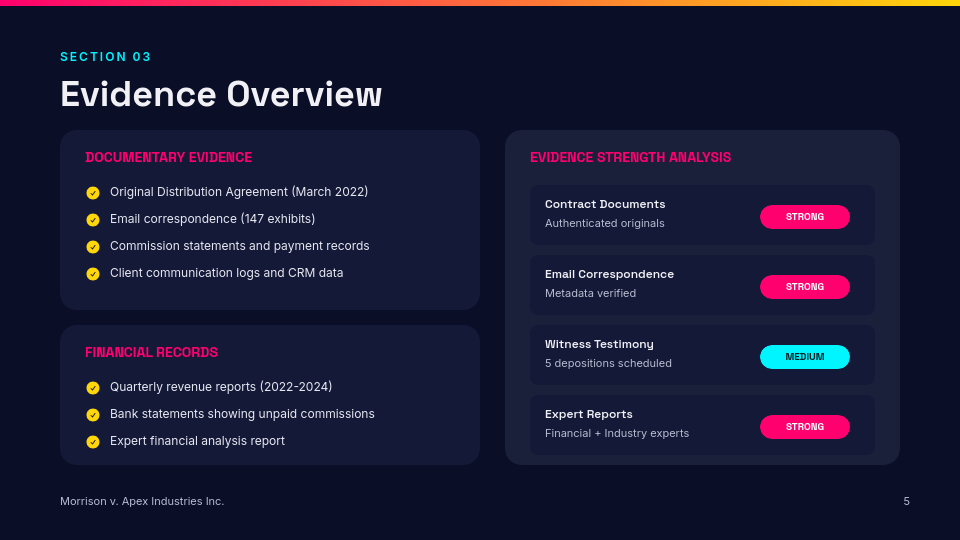 Litigation Case Strategy and Analysis