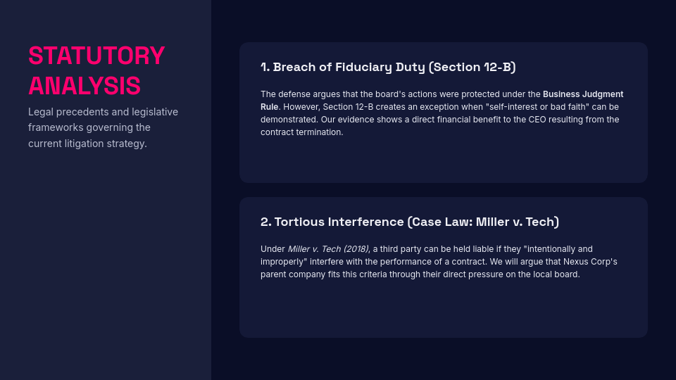 Strategic Case Analysis and Litigation Brief