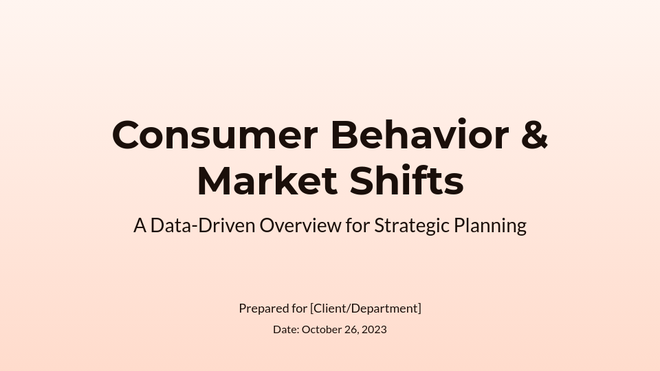 Consumer Insights & Trend Analysis