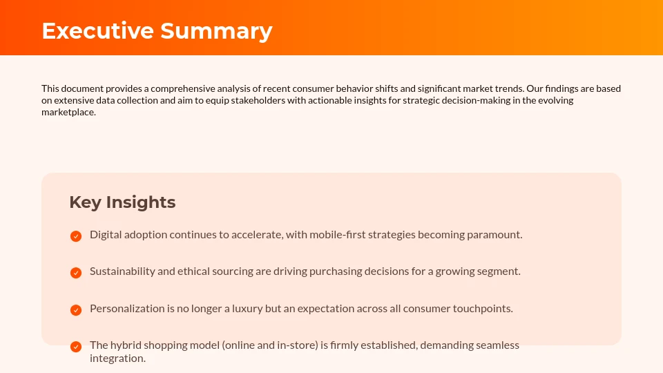 Consumer Insights & Trend Analysis