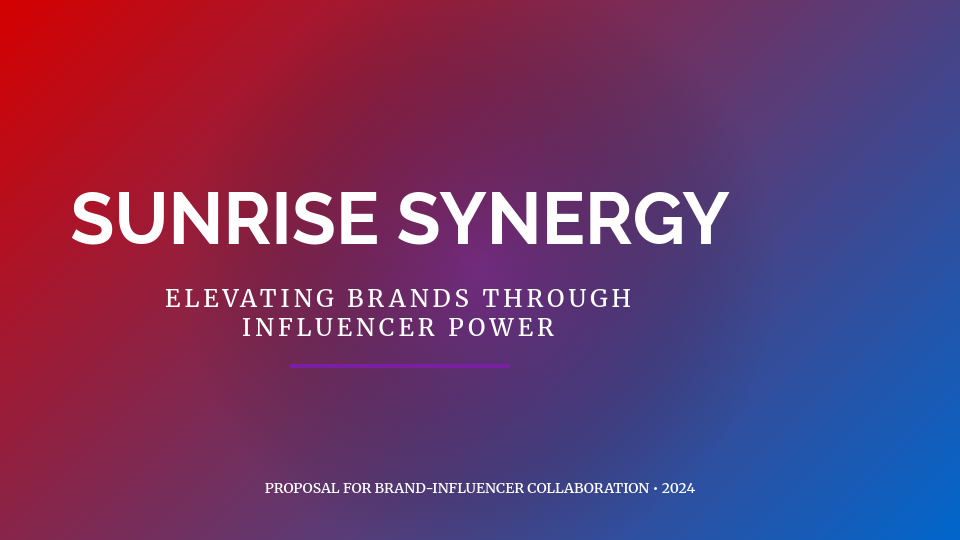 Influencer Partnership Growth Proposal