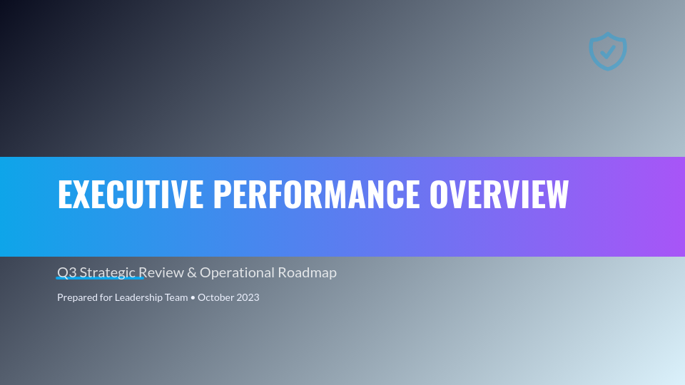 Monthly Executive Business Review