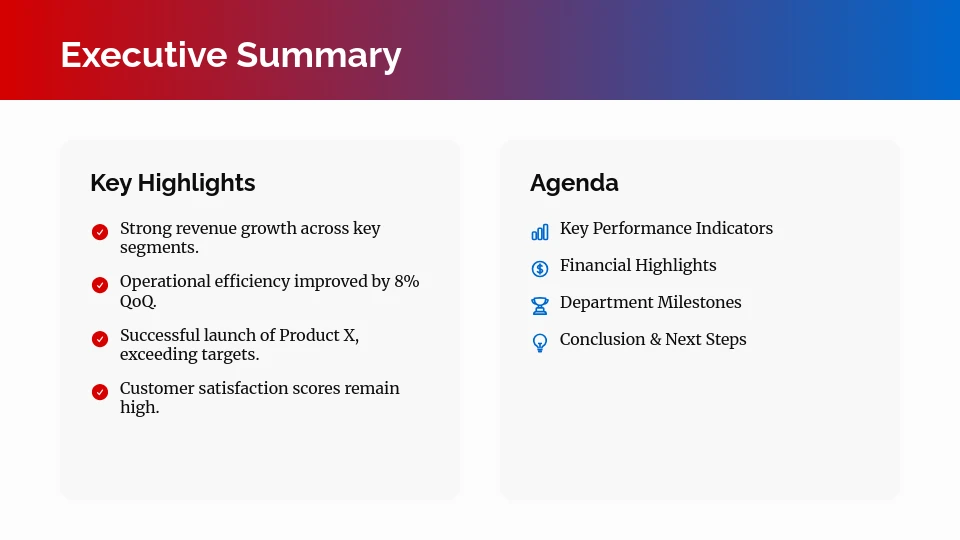 Strategic Monthly Operational Review