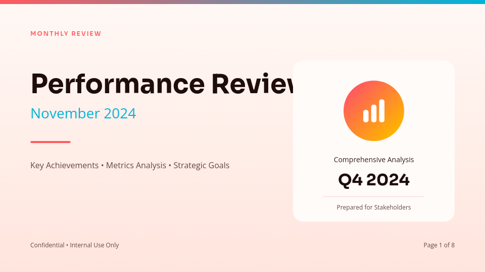 Monthly Strategic Performance Review