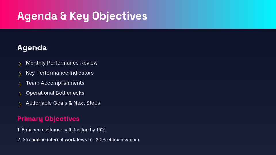 Monthly Milestone & KPI Tracker