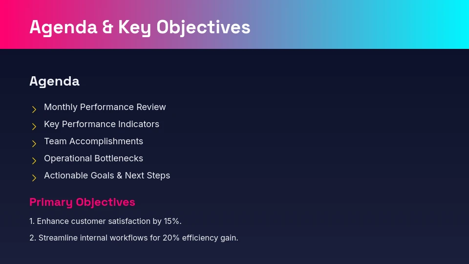 Monthly Milestone & KPI Tracker