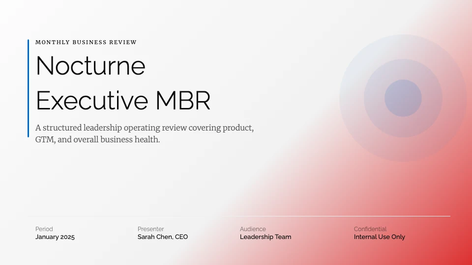 Monthly Business Review