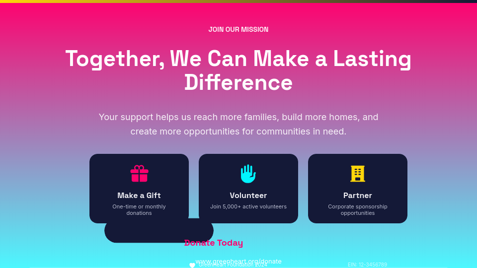 Charitable Mission and Donor Impact