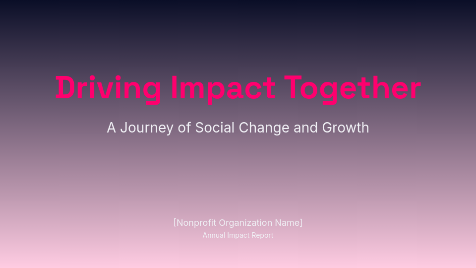 Social Impact and Fundraising Report