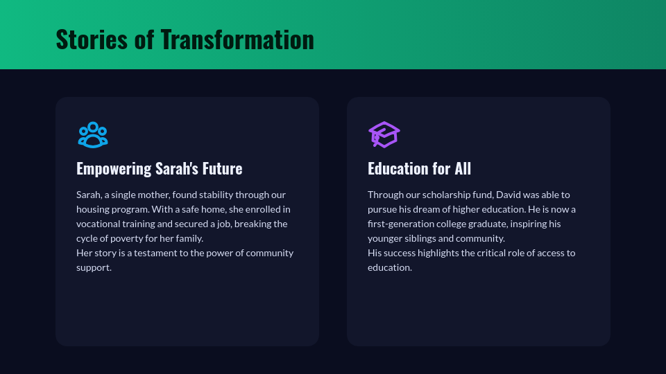 Community Impact Mission Showcase