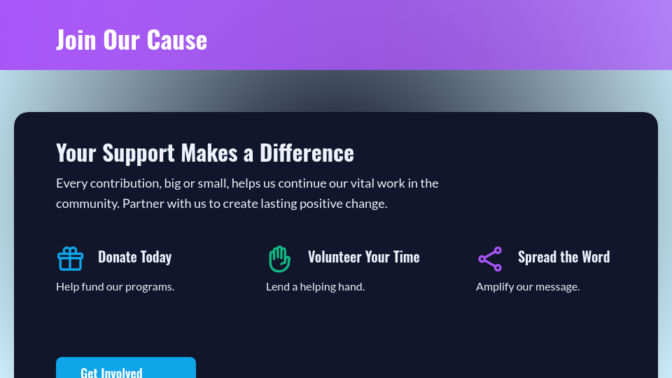 Community Impact Mission Showcase