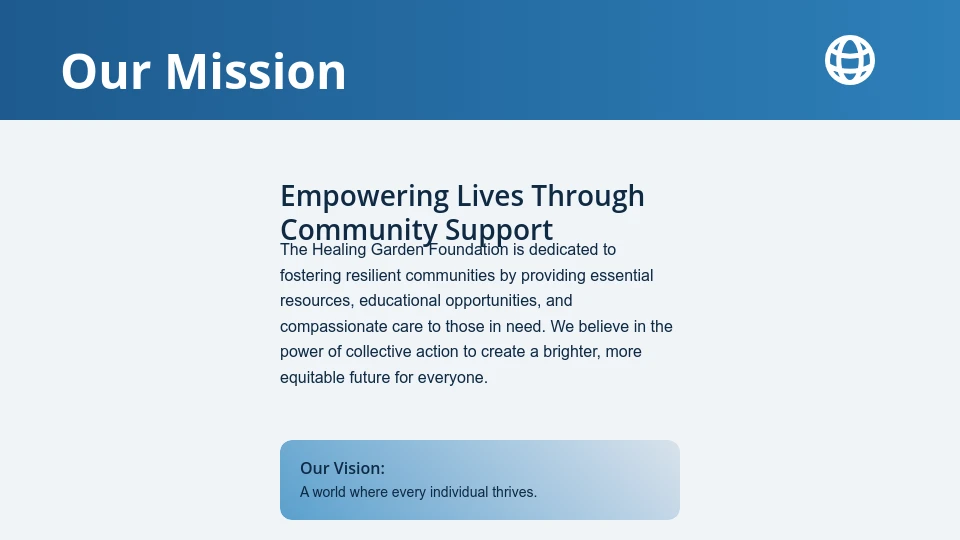 Charitable Mission & Impact Showcase