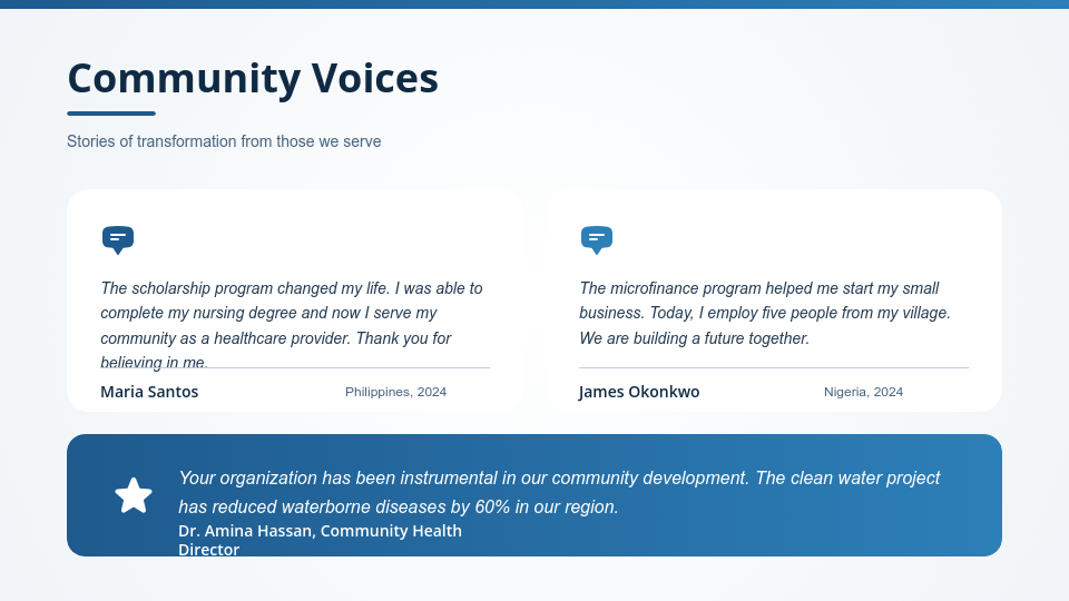 Nonprofit Annual Impact and Outreach Report