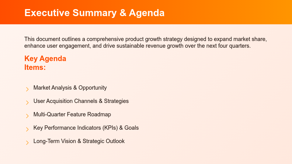 Product Growth Strategy & Vision