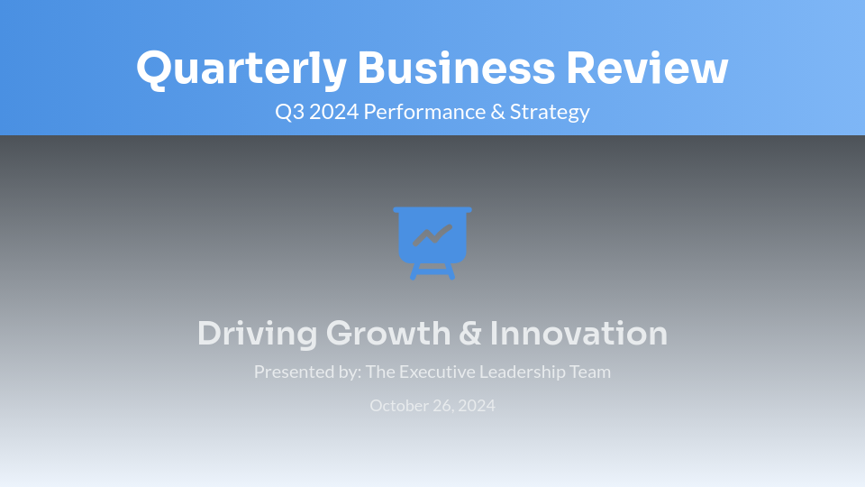 Executive Quarterly Performance Review