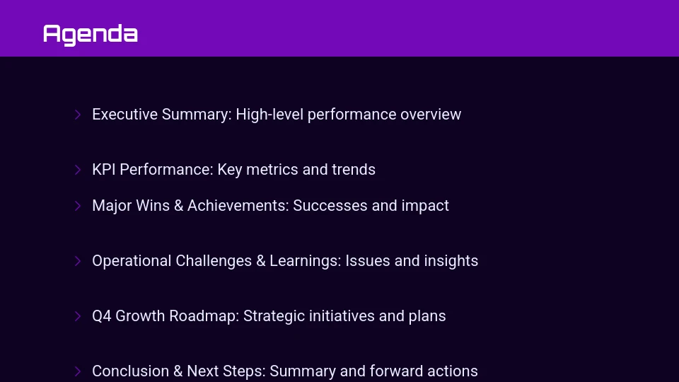 Executive Business Impact Review