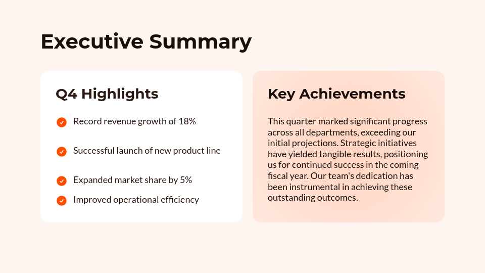 Quarterly Business Performance Insights