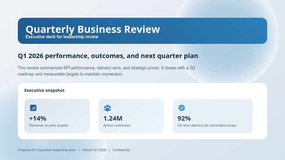 Quarterly Business Growth & Strategic Roadmap