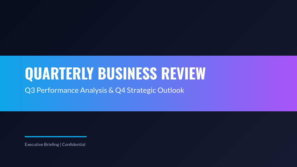 Strategic Quarterly Performance Growth