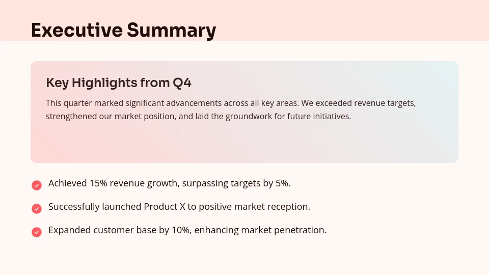 Quarterly Business Performance Review