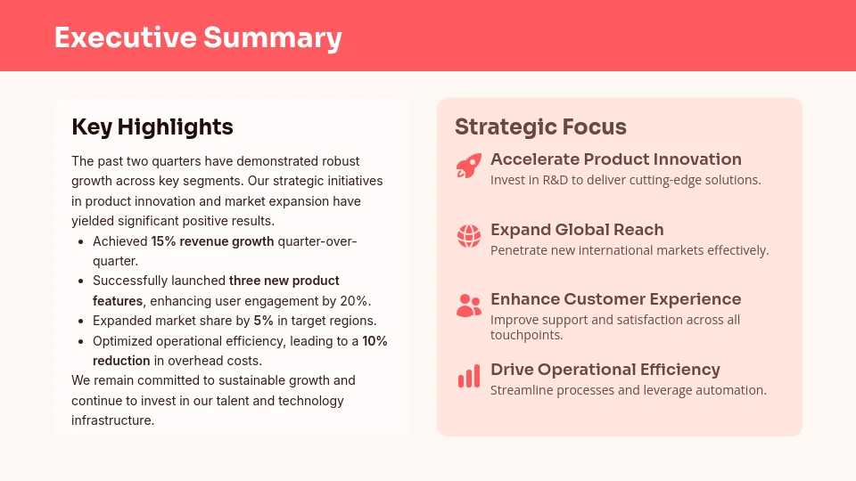 Executive Quarterly Business Review